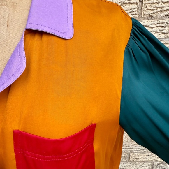 Farm Rio x Anthropologie Colorblock Button-Up Shirt - Picture 3 of 10